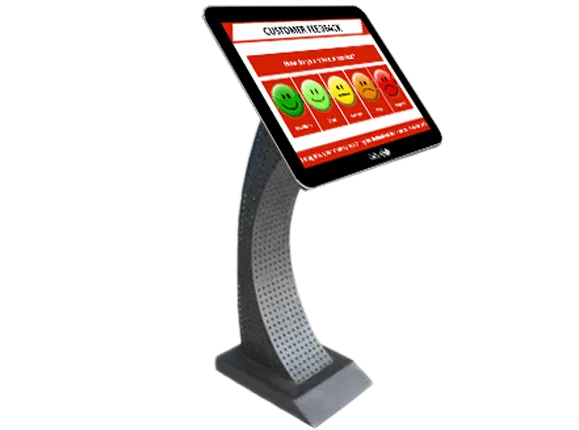 Service level rating screen with ticker