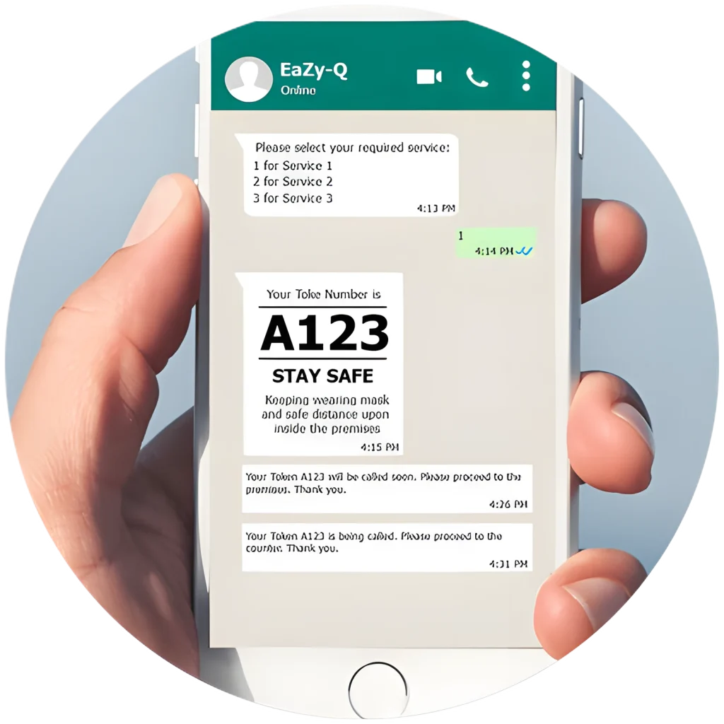 Join the queue from WhatsApp